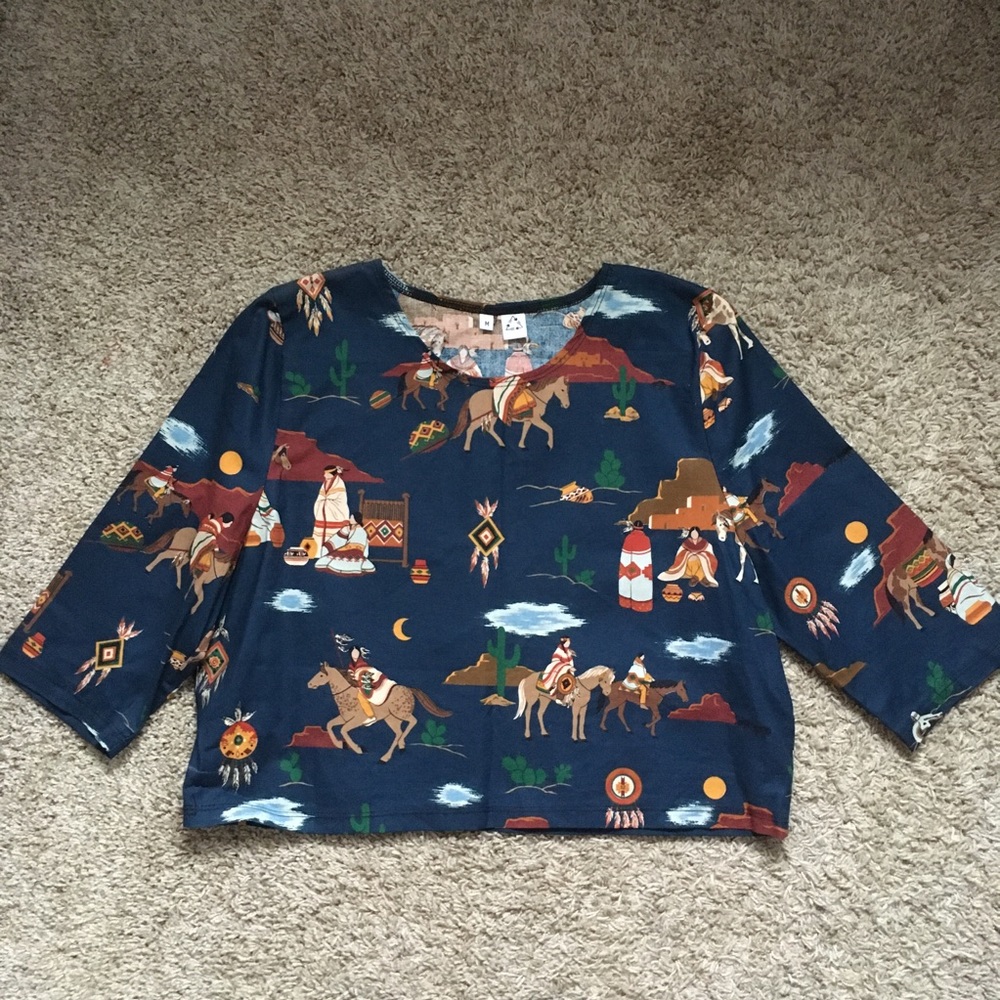 Southwest Horse Boho Top